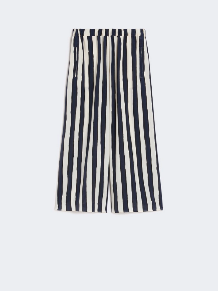 Pantalone in crepe donna blu