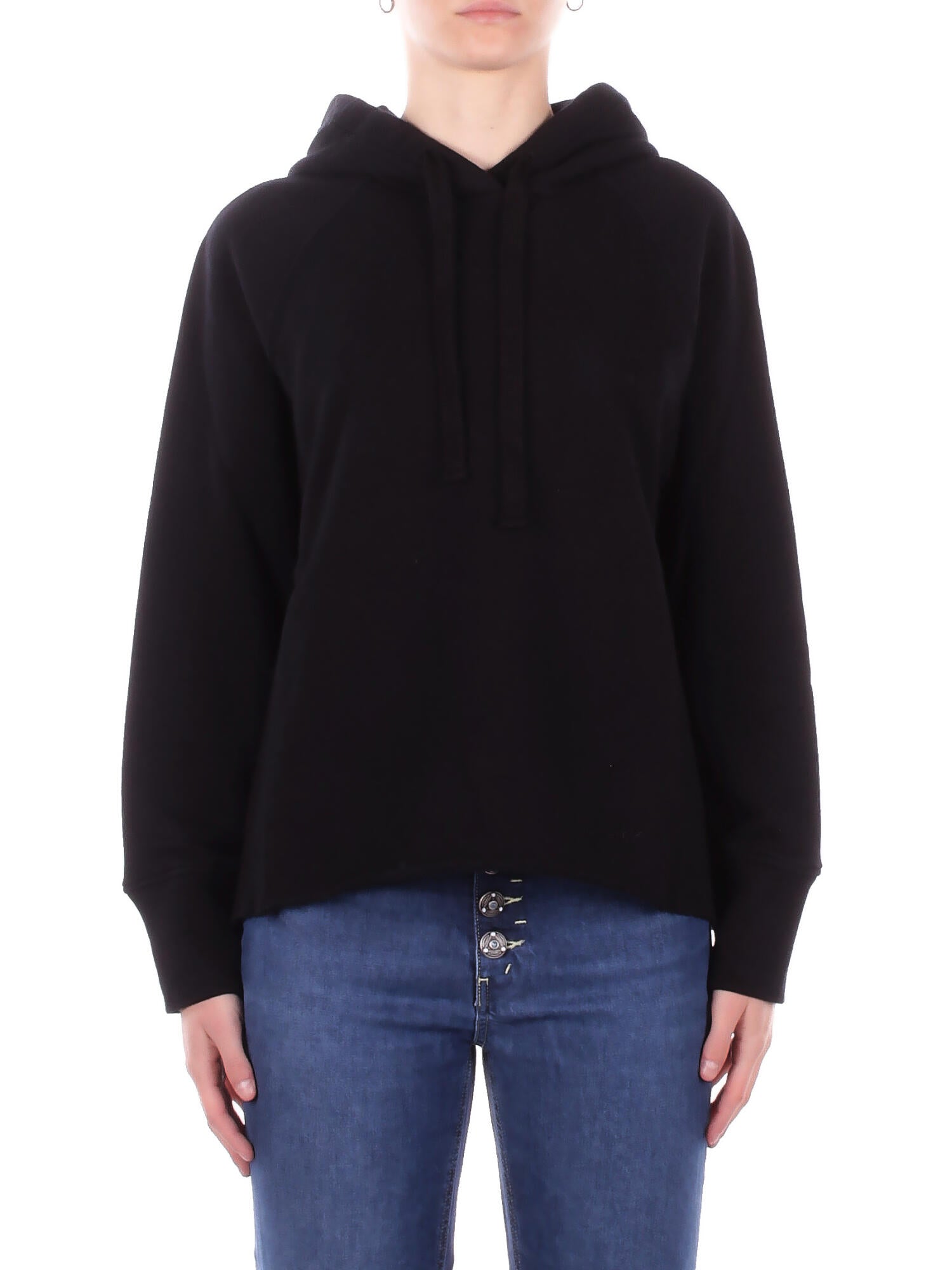 Dondup Woman Sweatshirt F517kf0254d 999 Regular Sweatshirt In Black Sweatshirt