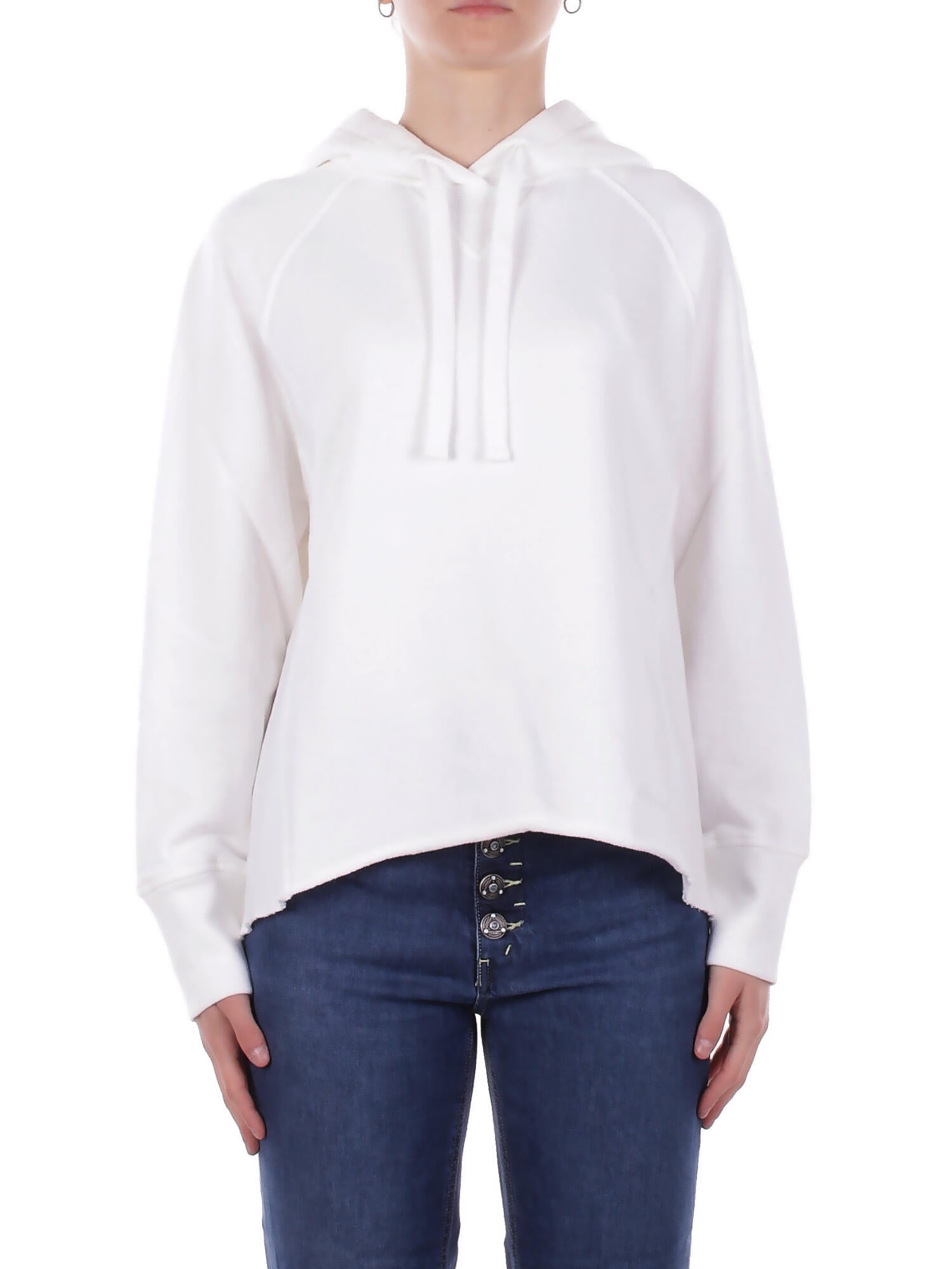 Dondup Woman Sweatshirt F517kf0254d 000 Regular Sweatshirt In White Sweatshirt