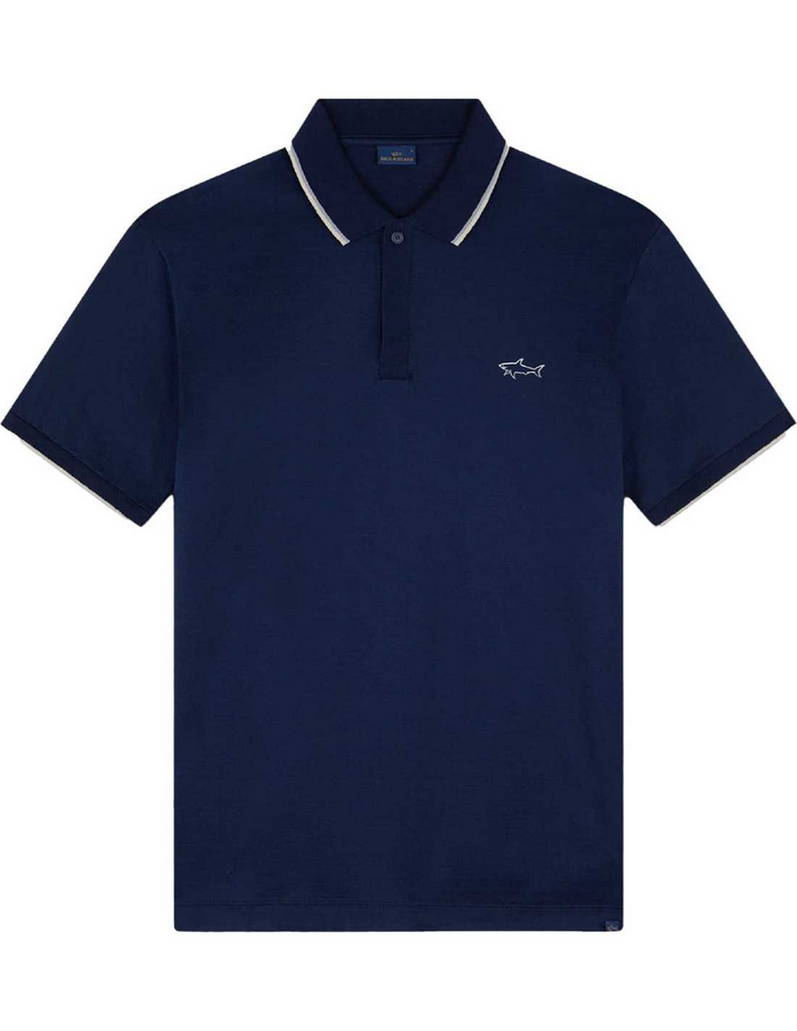Polo mercerised uomo blue