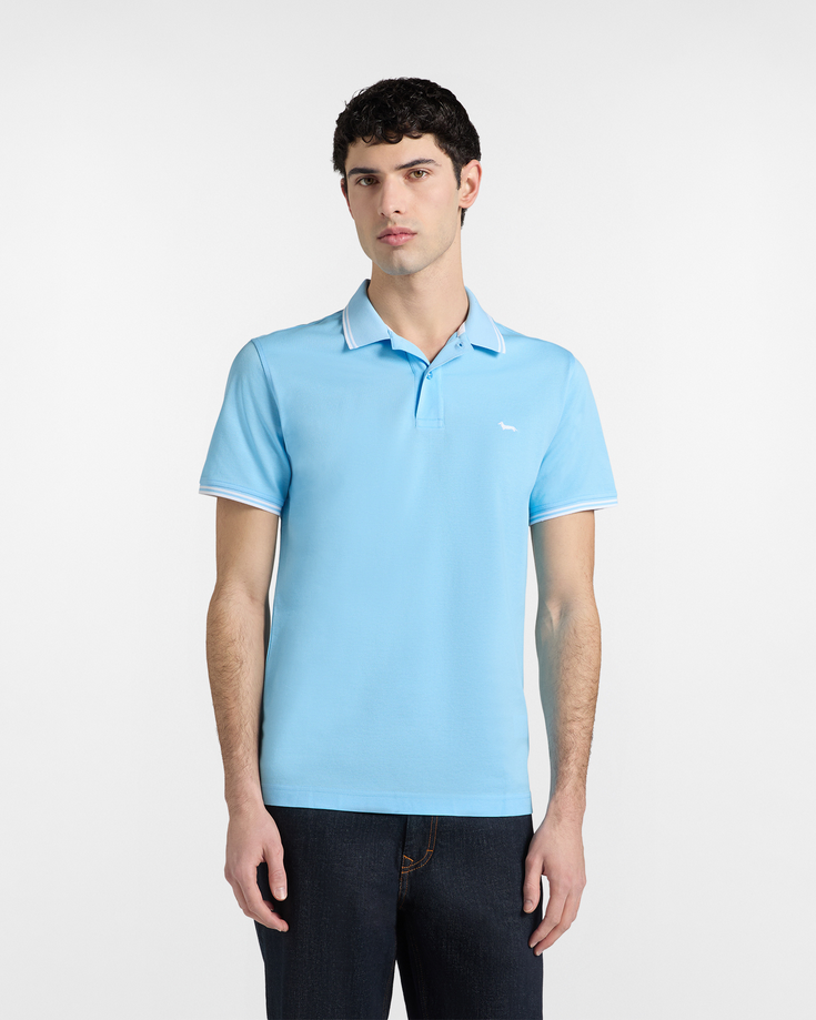 Harmont&blaine polo uomo celeste