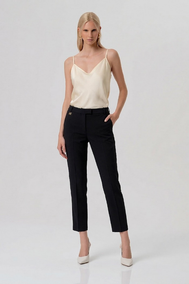 Pantalone chino donna nero