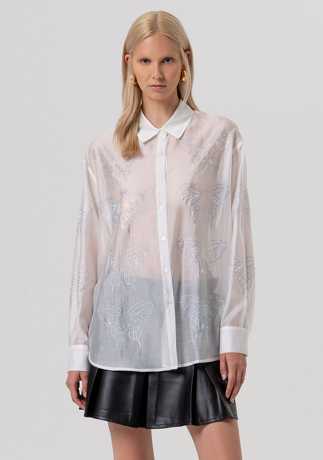 Camicia regular donna bianco