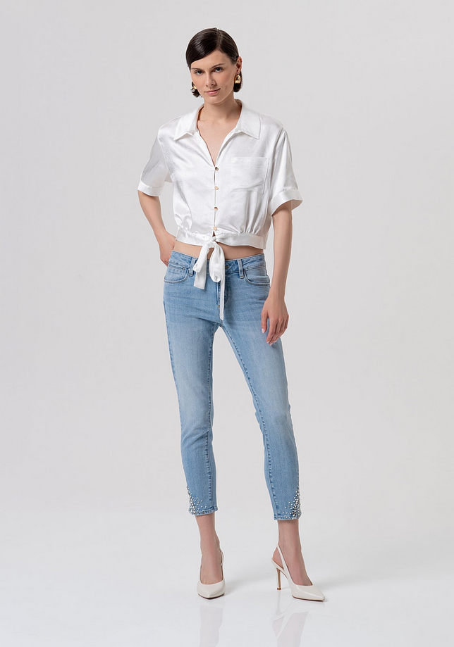 Fracomina jeans donna blu chiaro