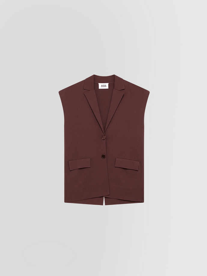 ALPHA STUDIO gilet donna marrone