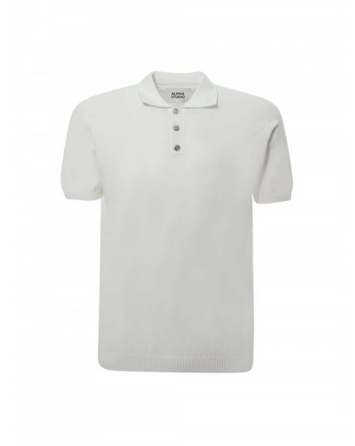 ALPHA STUDIO polo uomo bianco
