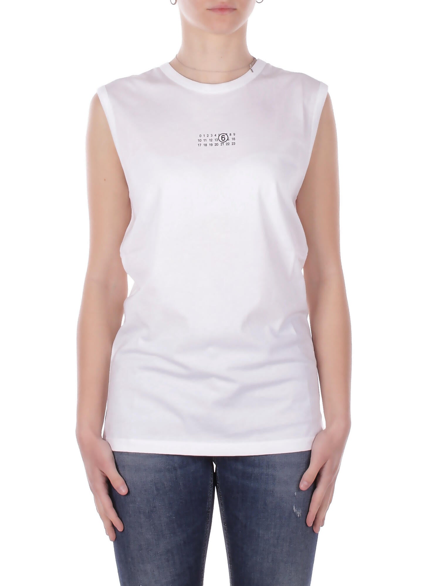mm6 maison margiela unisexe junior canotta m60575mm04i m6100 mm6tb2u blanc 103$