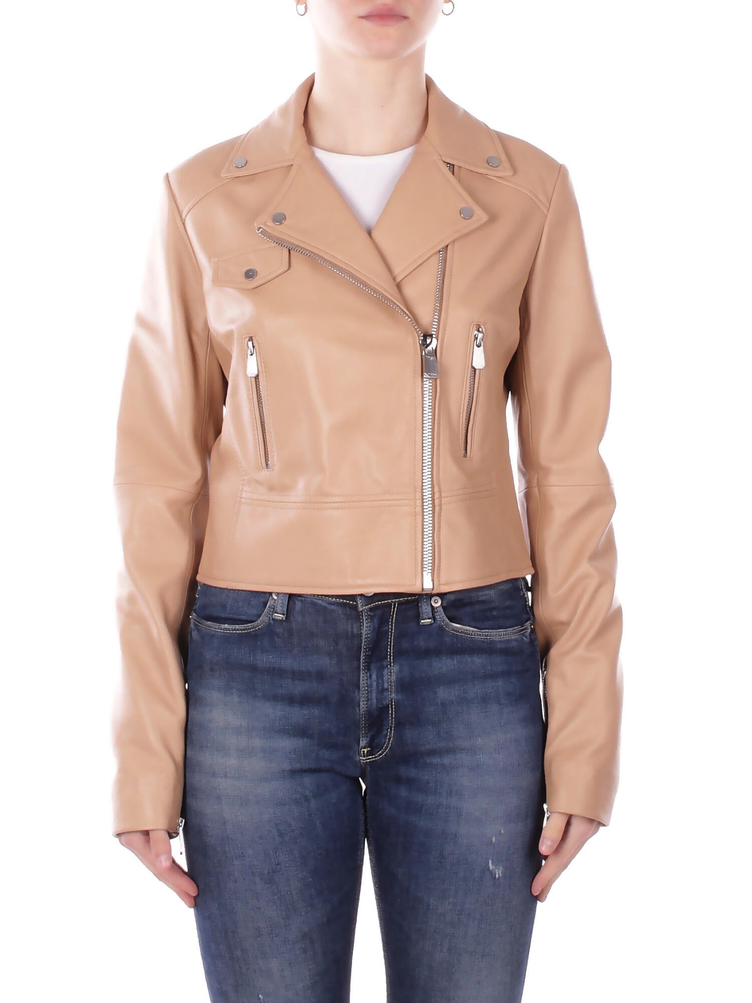 Pinko veste femme 106247a32i d41 nouveau nappa beige a ongles sensibles 442 €