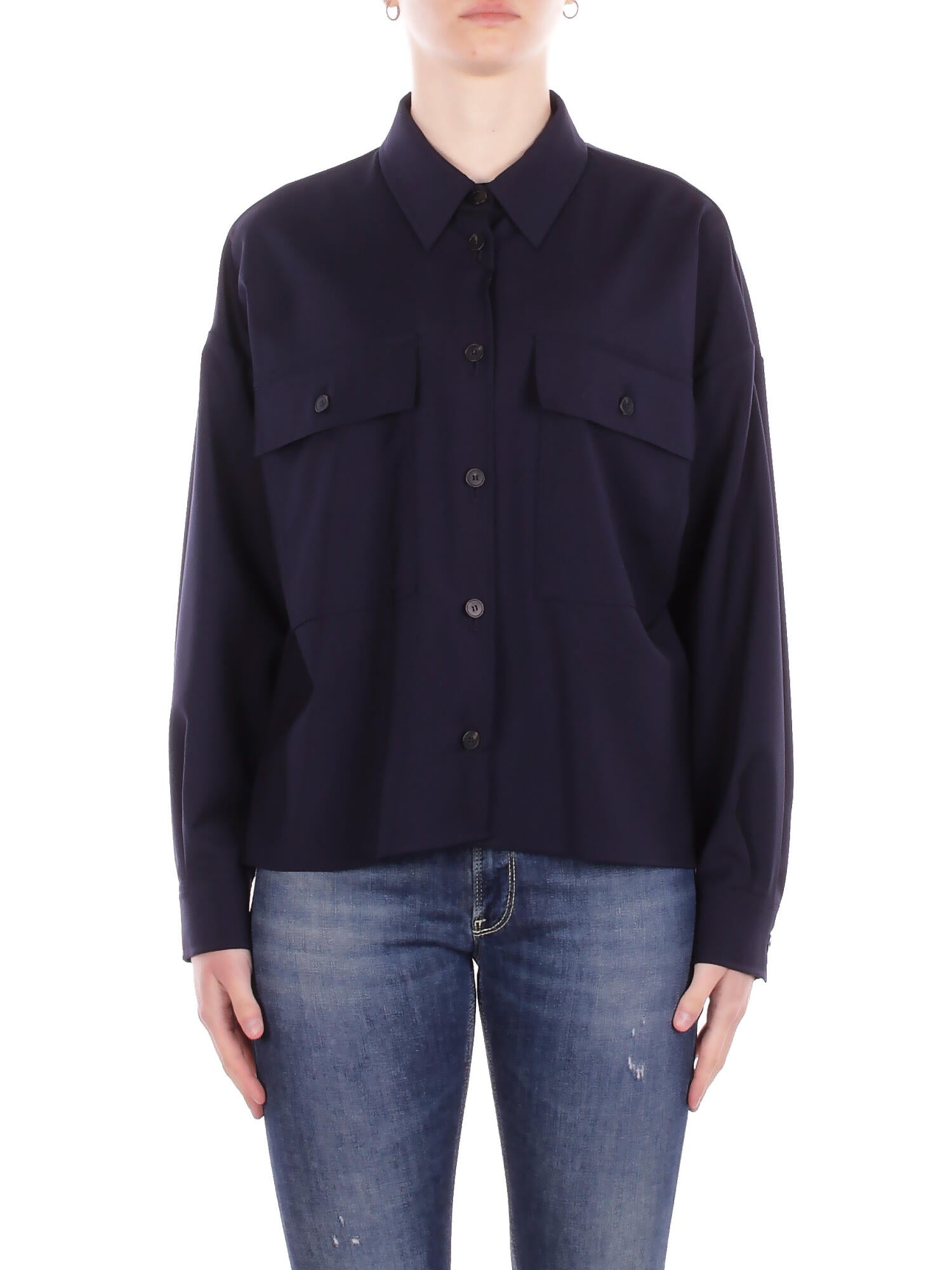 Max Mara Woman Shirt 2615041021600 001 Wkd Blue Mill In Other