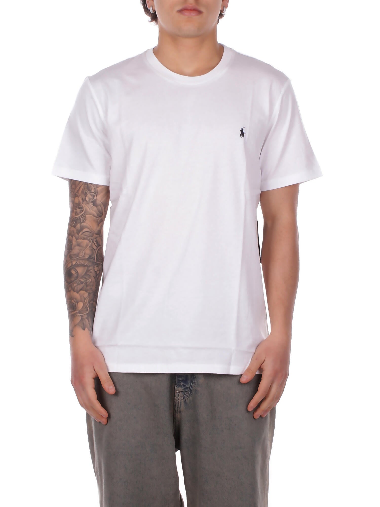 Ralph Lauren homme t-shirt 714844756 005 ss equipe sommeil haut blanc marine 103 €