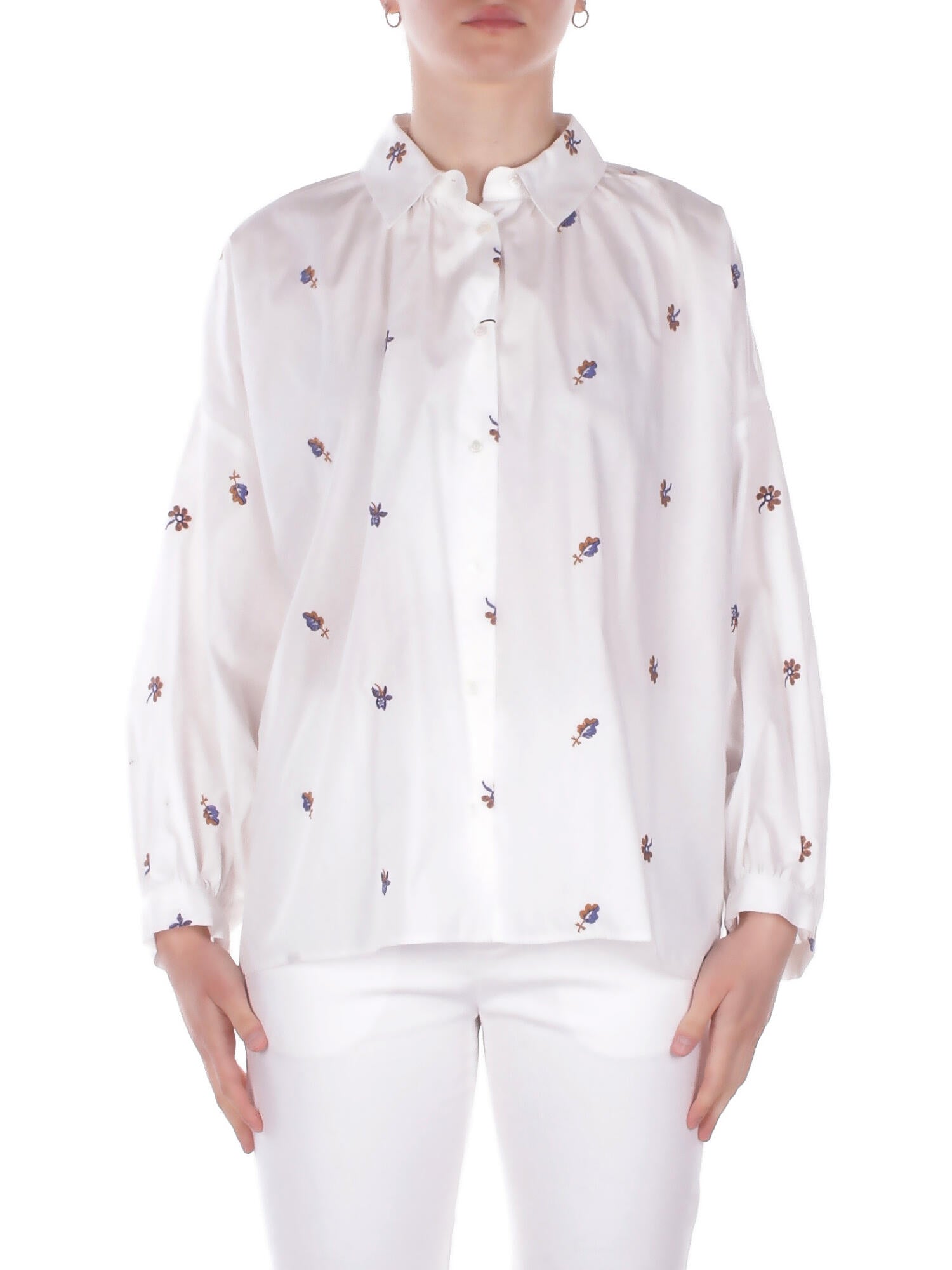 Max Mara Woman Shirt 2615111042600 001 Wkd Butterfly White