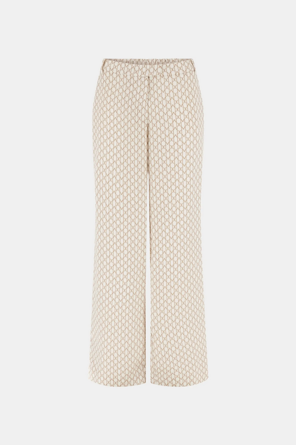 Pantalone con logo donna beige