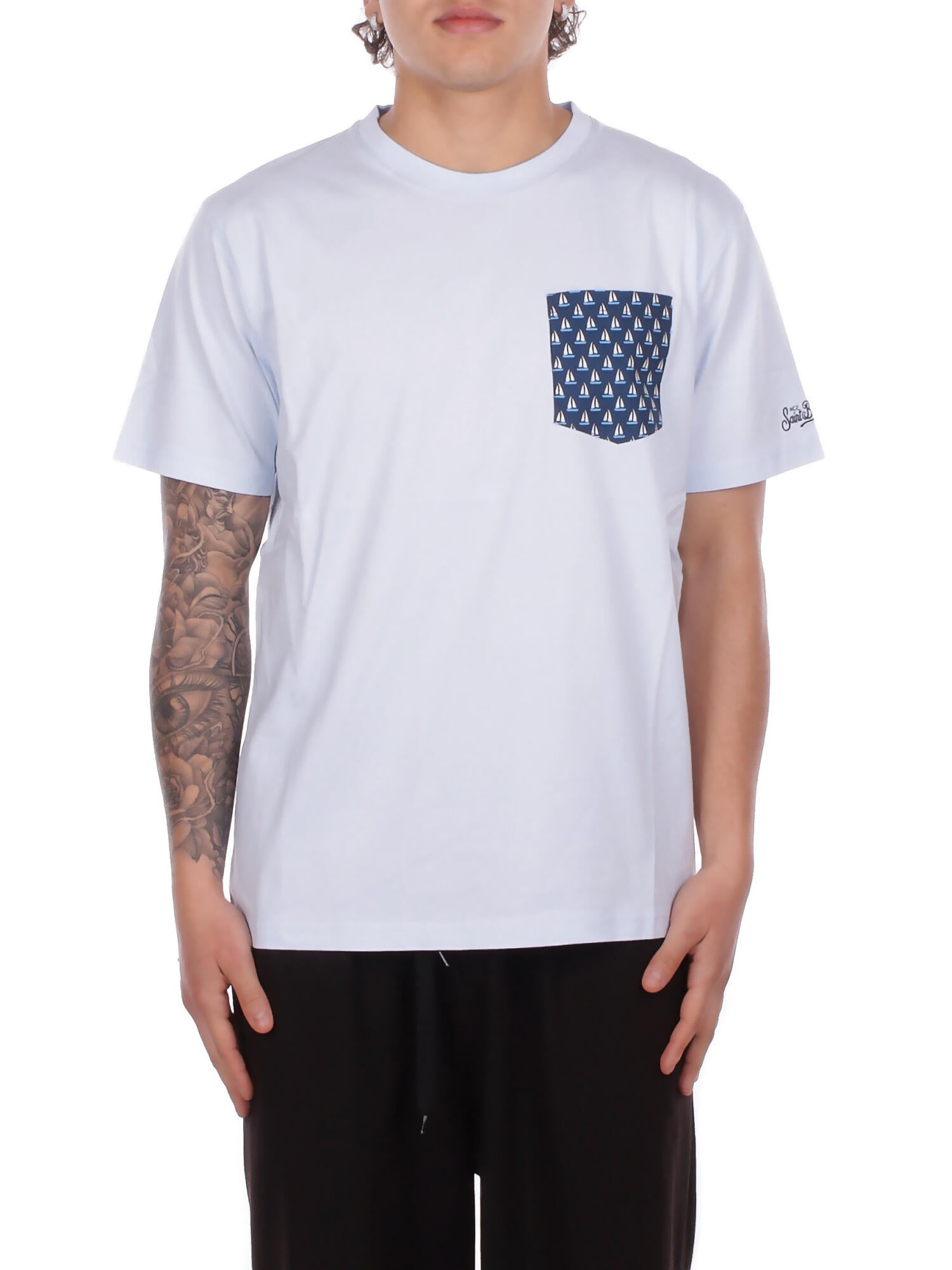 mc2 saint barth homme t-shirt bla0001 02086l 61 blache - 31 voile reguliere celeste 103$