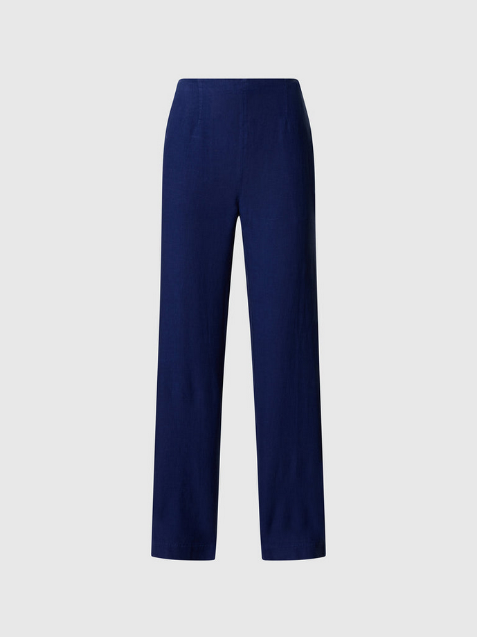 Pantalone in lino donna blu