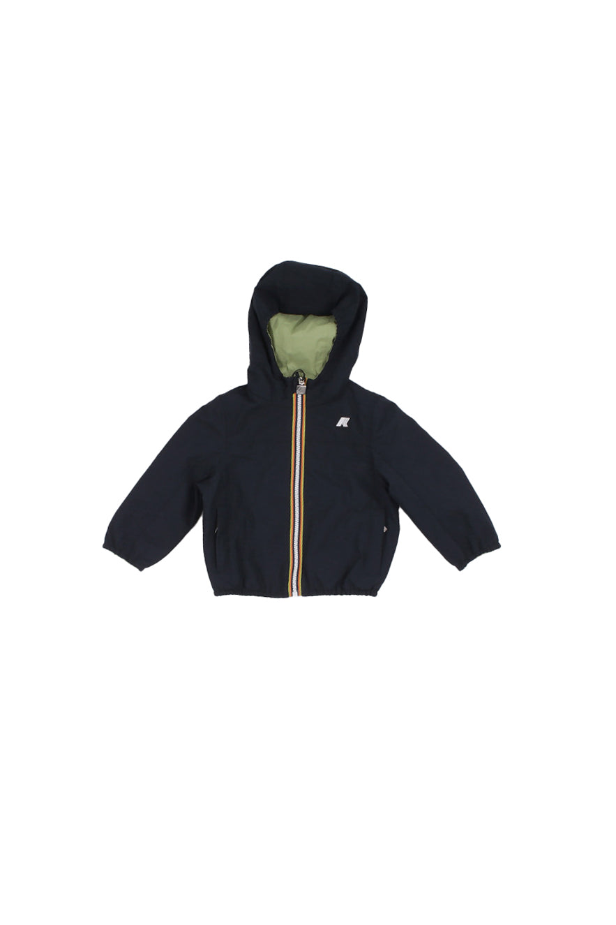 Kway unisex junior jacket k2145hw c73♪ p. jake katoen dubbel blauw groen