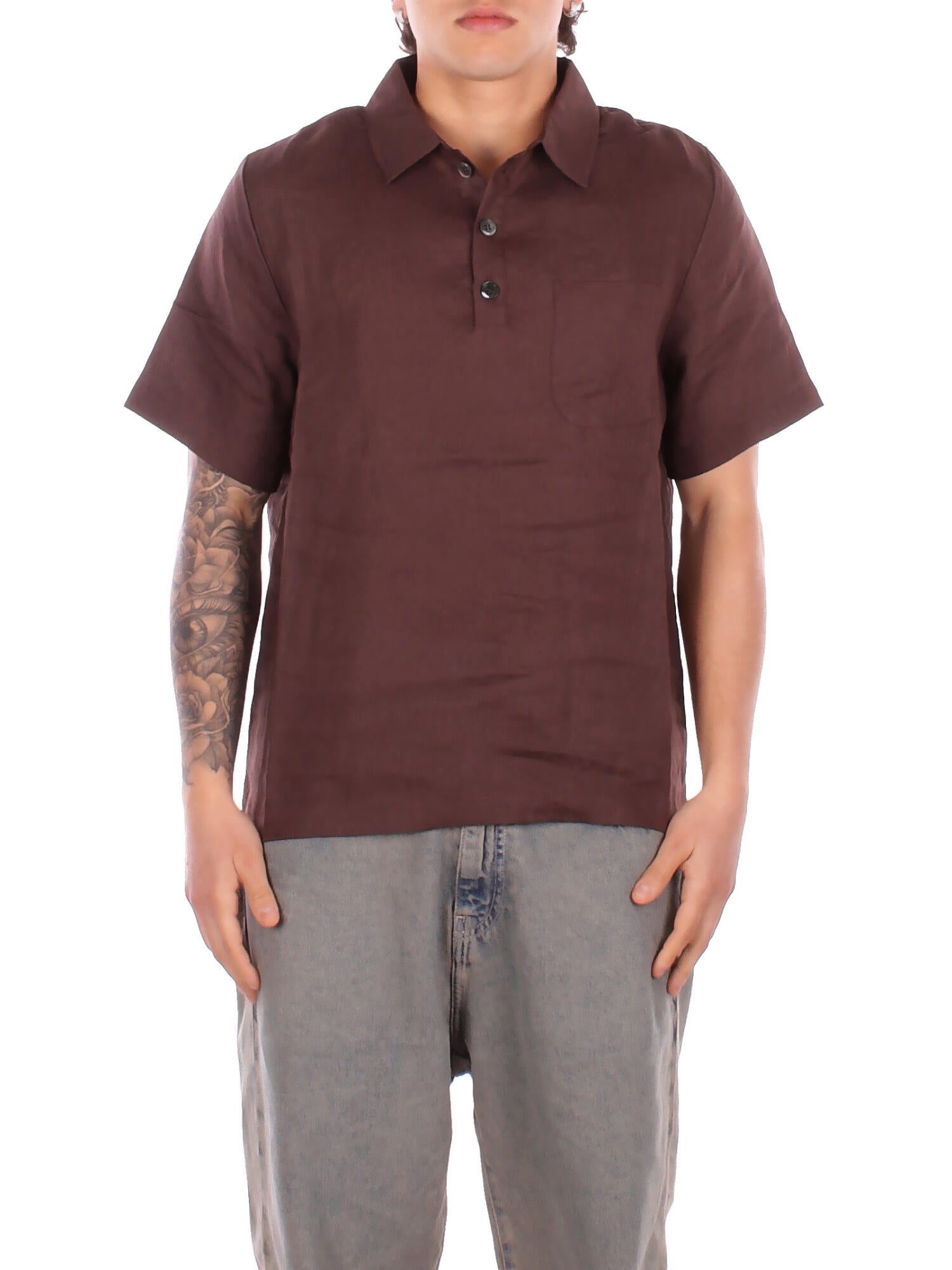 Alpha Studio homme polo au5374b 1009 polo mm chocolat