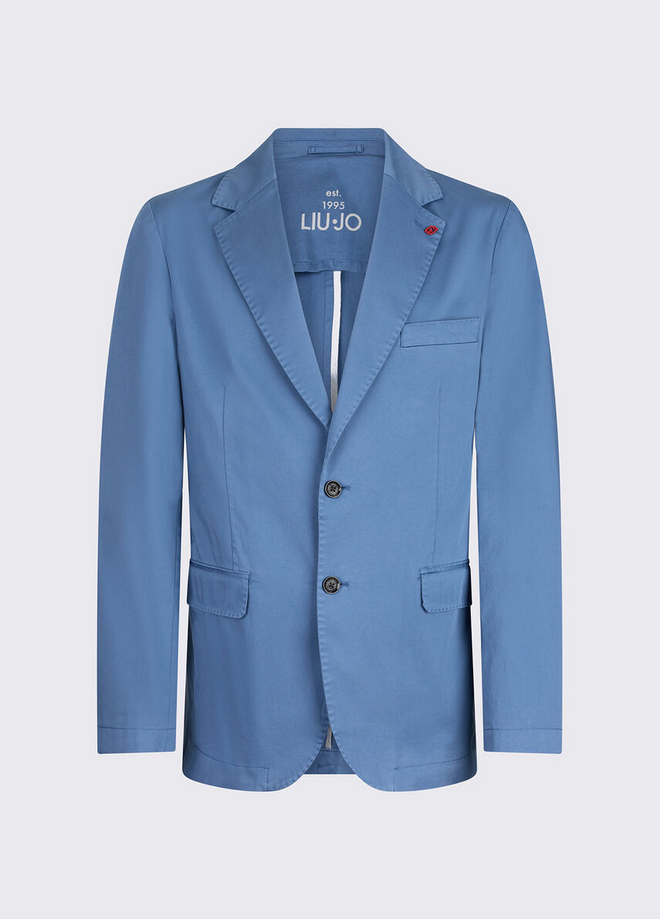 LIU JO giacca in raso uomo blu