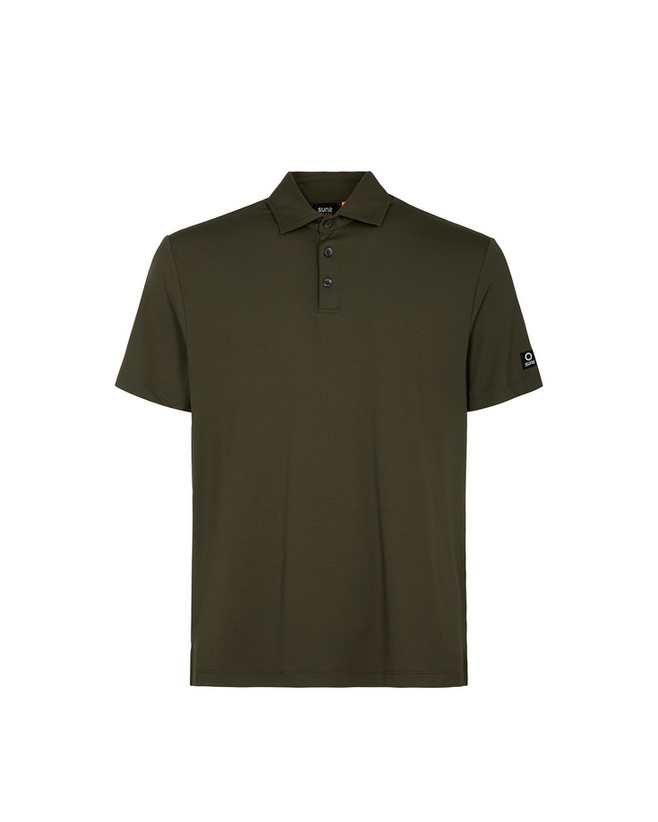 SUNS polo donato tek uomo verde