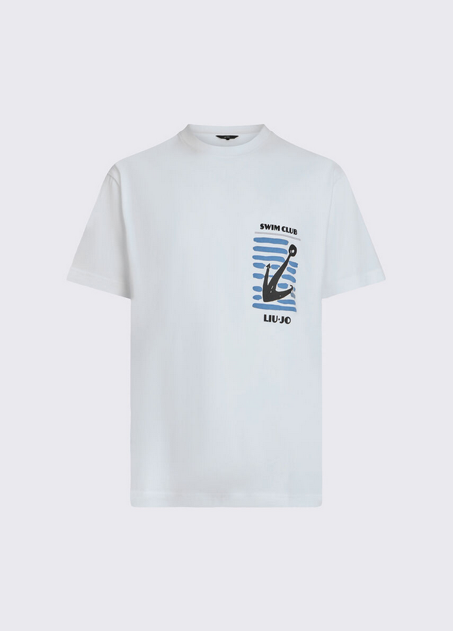 T-shirt avec imprime homme blanc