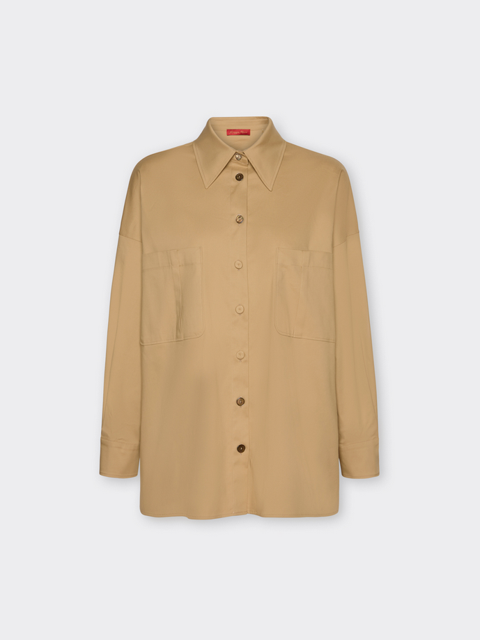 ELENA MIRO camicia lunga donna cammello