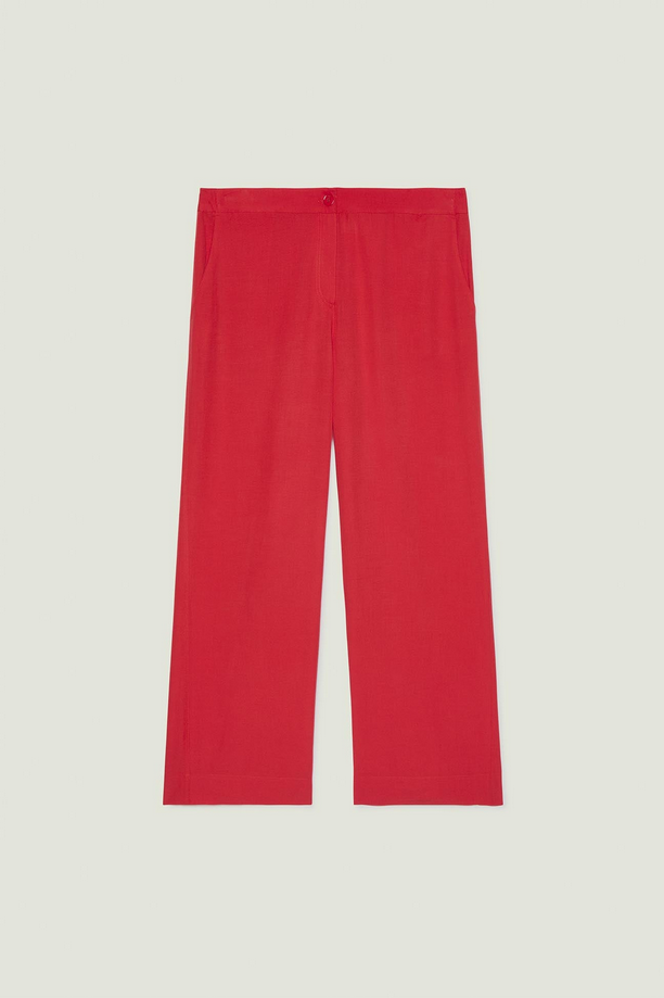 Vrouwen linnen broek rood