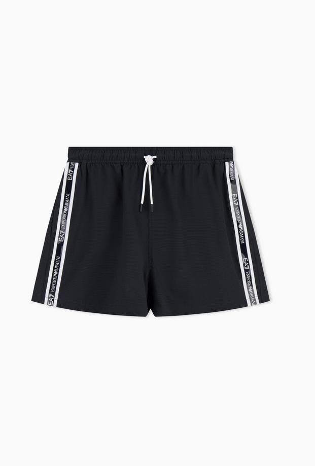 Costume da bagno con bande uomo nero
