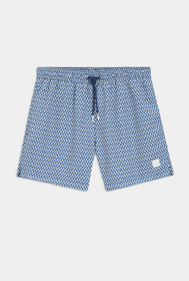Costume da bagno con microstampa uomo blue