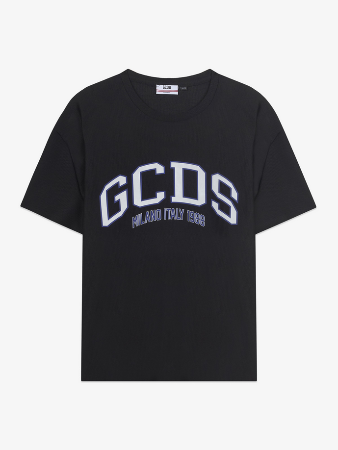 GCDS t-shirt con logo uomo nero
