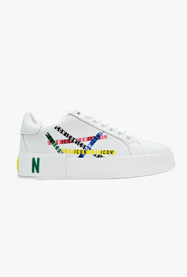 ICON scarpe uomo arcobaleno bianco