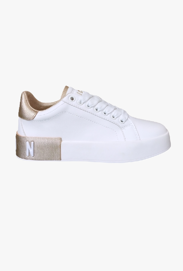 ICON scarpe donna bianco-oro