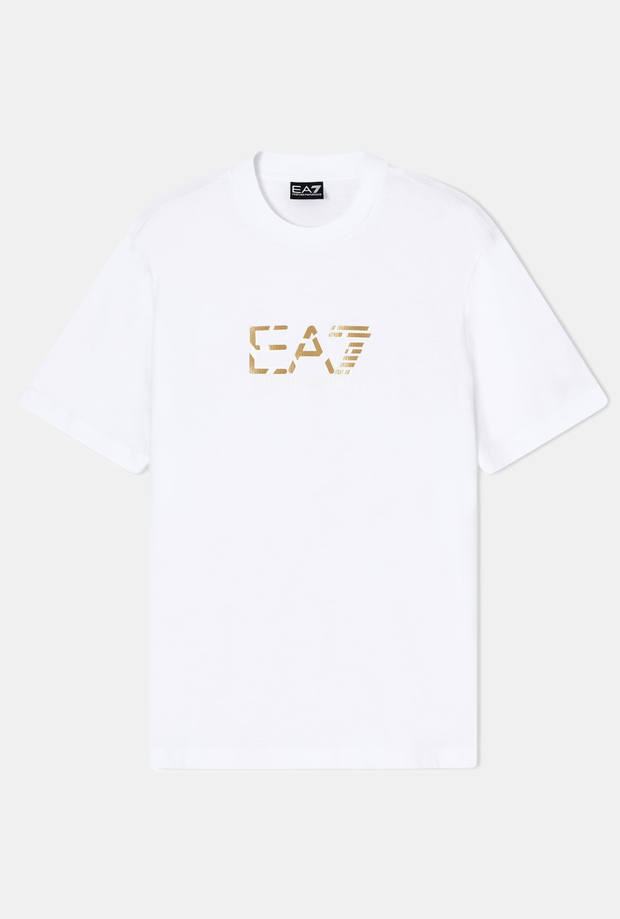 EA7 t-shirt con logo uomo bianco