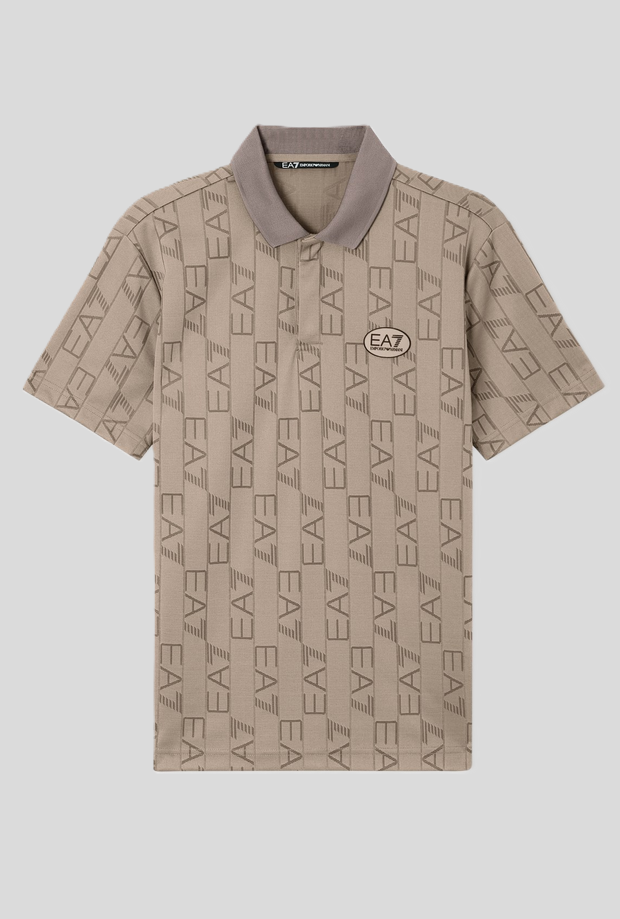EA7 polo ventus7 uomo beige