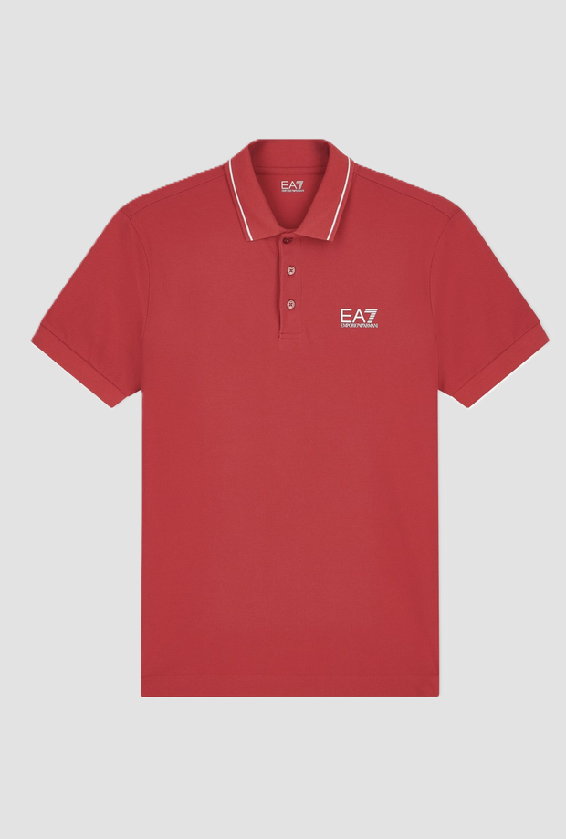 EA7 polo uomo rosso