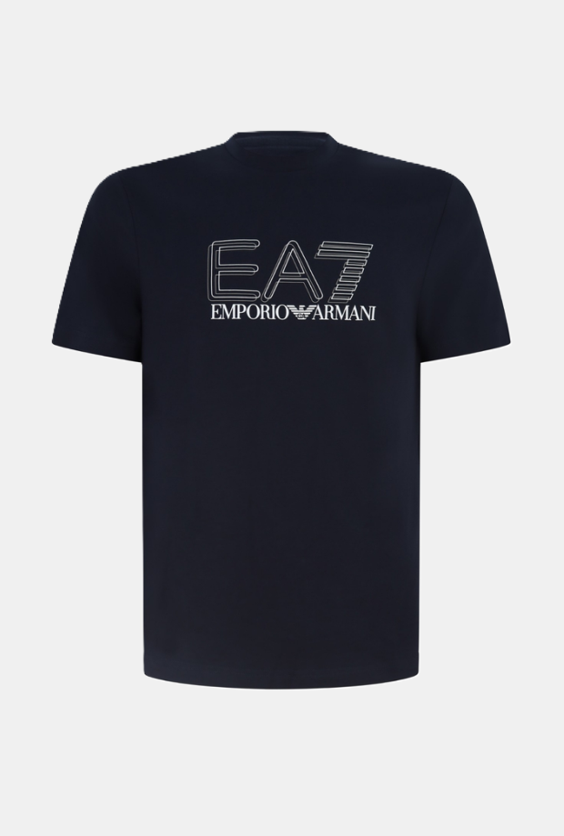 EA7 t-shirt con logo uomo navy blue