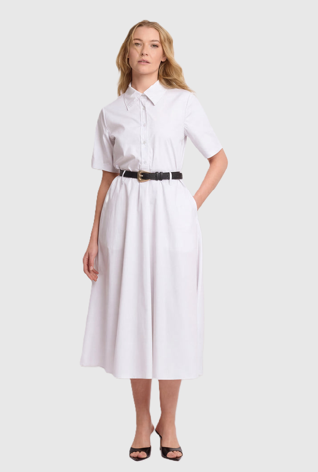 Abito con cintura donna bianco