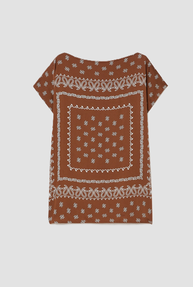 Persona Tunic In Satin Brown Woman