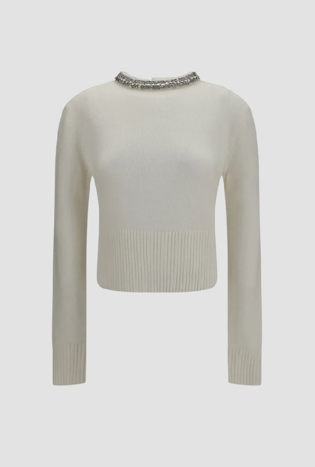 Sweatshirt mit Strass weiBe Frau