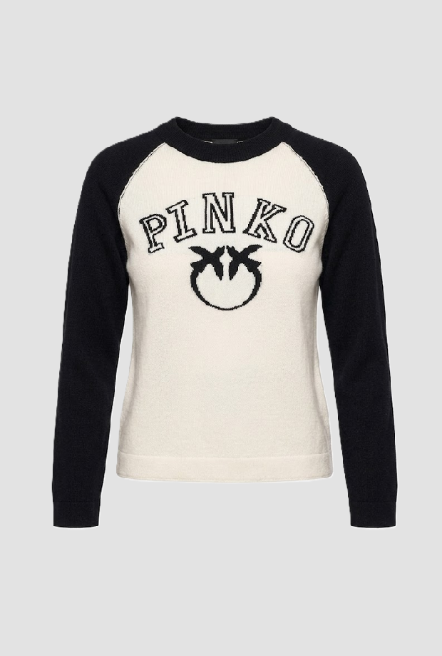 Pullover mit Logo Liebe Vogel Frau schwarz-buro