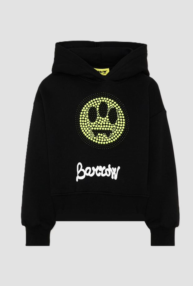 Sweatshirt mit Logo Lacheln Madchen schwarz