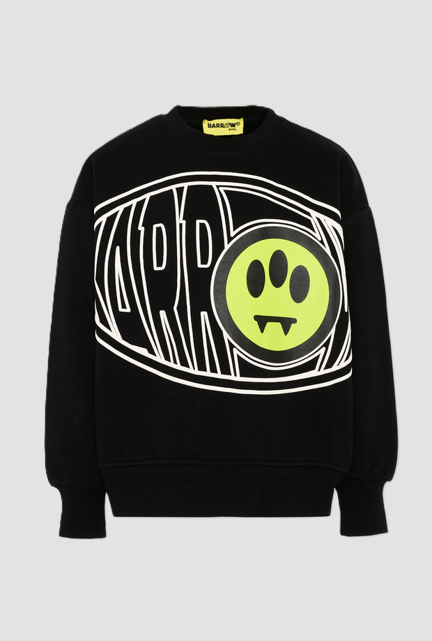 Crewneck Sweatshirt mit schwarzem Kinderdruck