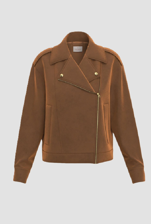Marella Biker Jacket Woman Cognac In Other