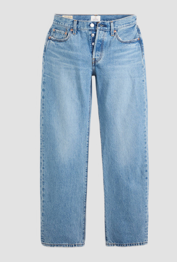 jeans '90 coupe lâche femme bleu moyen