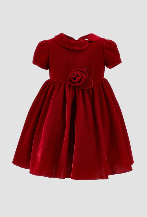 Samtkleid mit rosa Madchen Rubin