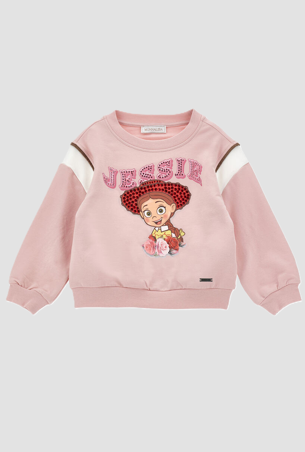 Crew Nacken Sweatshirt mit Print Jessie Madchen rosa
