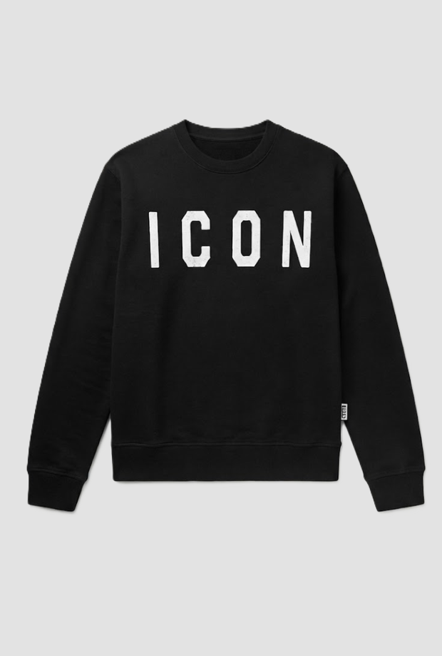 Sweatshirt mit schwarzem Mann Logo