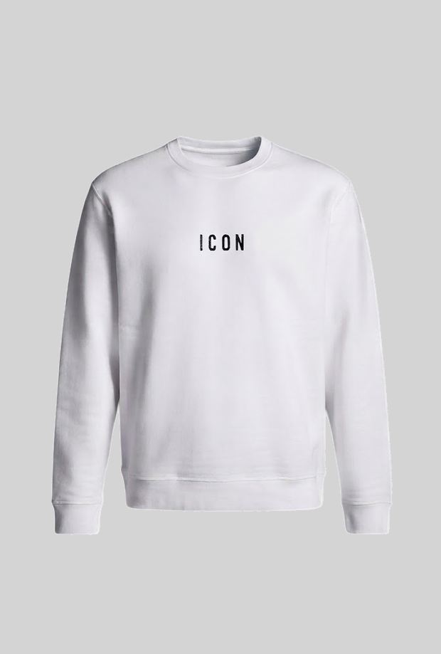 Sweatshirt mit Logo vorne/retro Mann weiB
