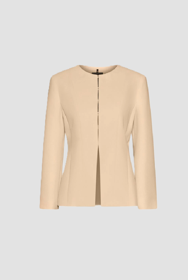 jas schouderband vrouw beige