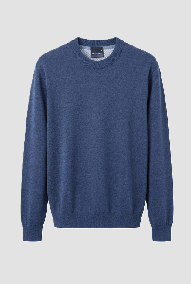 mannen gebreide halsband blauw