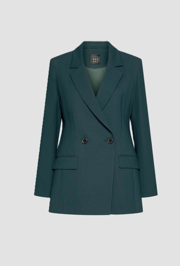 double-breasted jacket vrouw blauw pauw