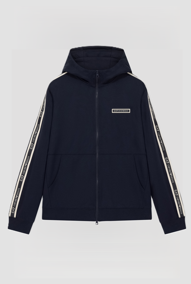 Ea7 Men's Sweatshirt Logo Series Blue Night